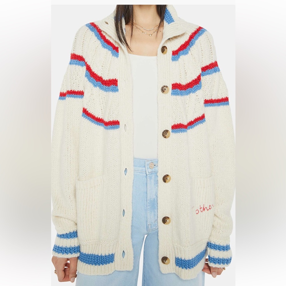 MOTHER The Mock Neck Cardigan